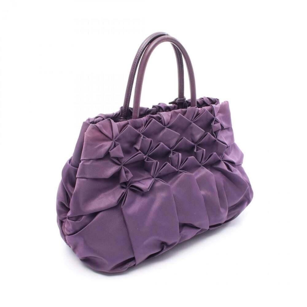 Prada TESSUTO B handbag, nylon and leather, women's, purple, BN1701 - Picture 2 of 9